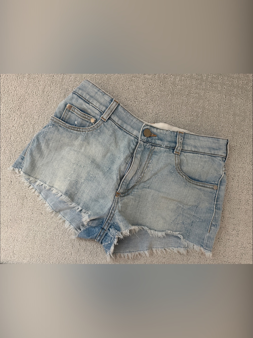 🌟Stella McCartney Light Blue Distressed Star 🌟 Denim Cutoff Shorts - Women's